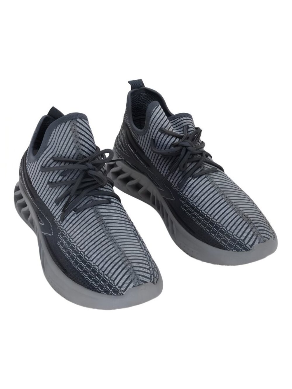 Akademiks Mens's Fit Fashion 2.0 Sneaker Jogger Knit Black Gray US 8M EU 42